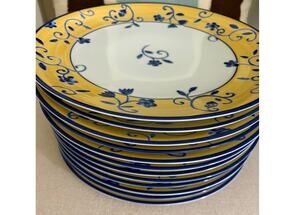 Nancy Calhoun SANTANA Pattern Set of Dinner Plates - 12